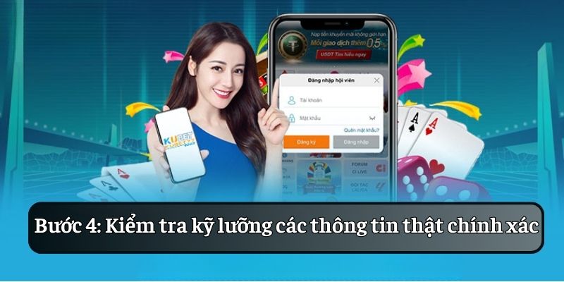 Kiểm tra lần cuối để chắc chắn nhập đúng thông tin